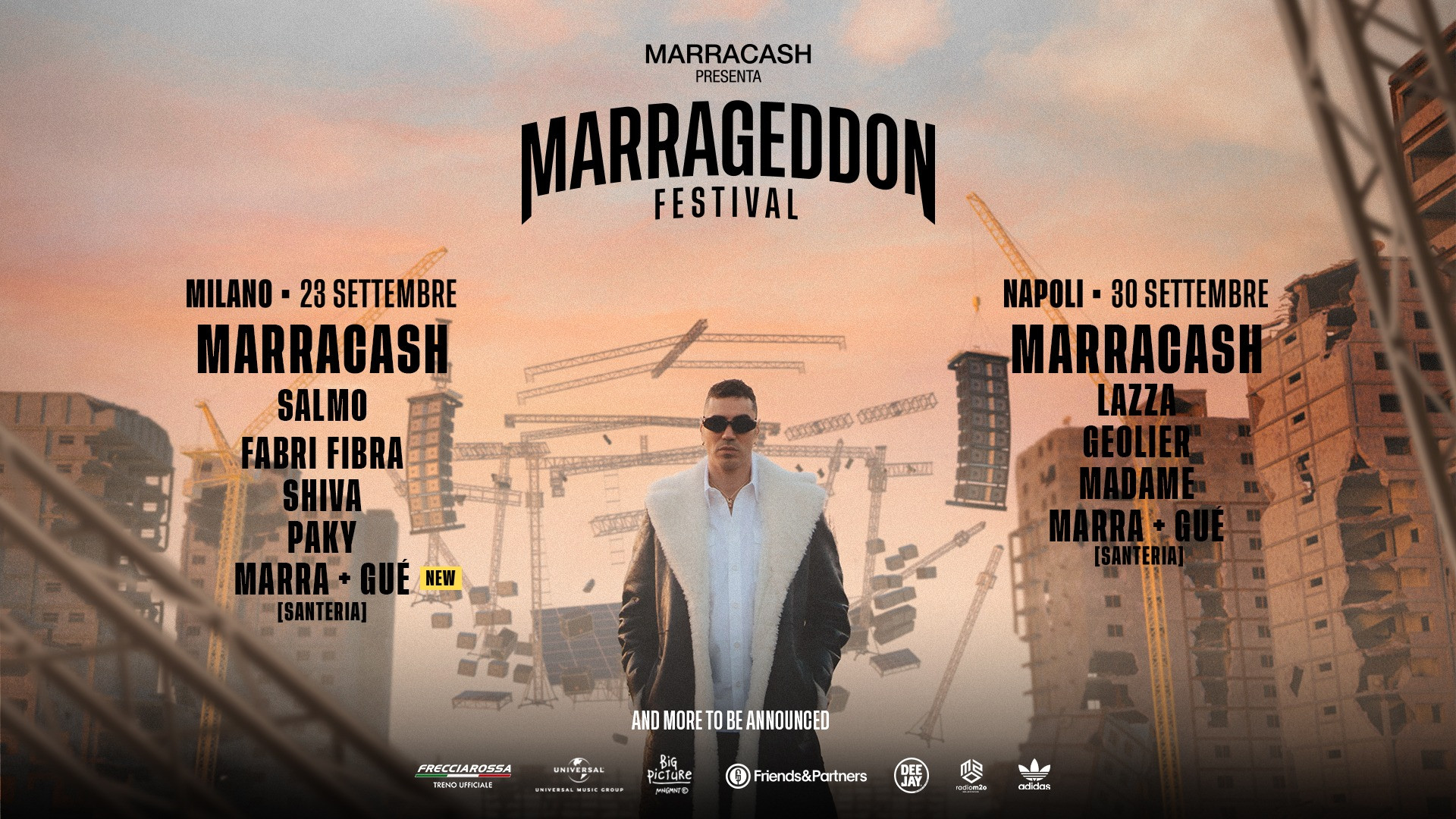 foto MARRACASH | DECIDE DI PORTARE ANCORA NUOVI ARTISTI SUI DUE PALCHI DI MARRAGEDDON FESTIVAL