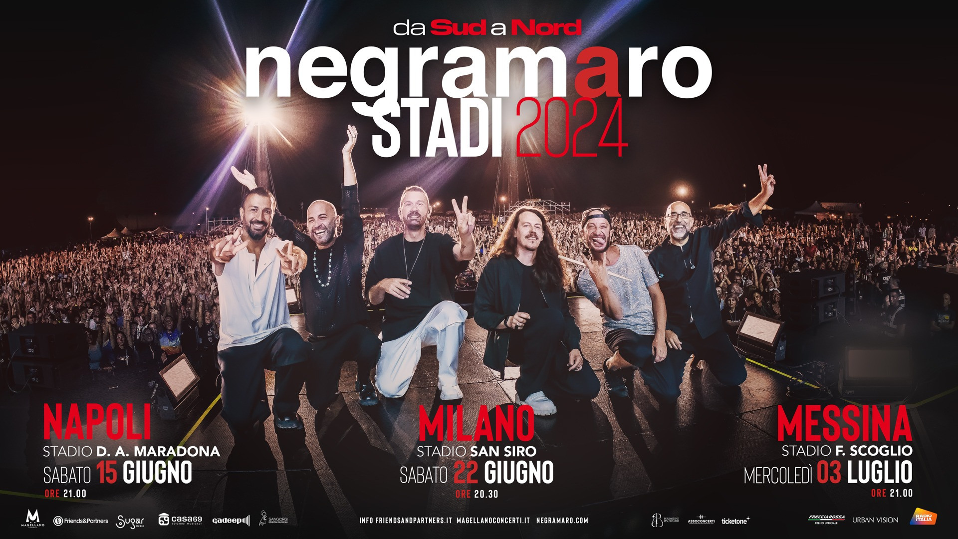 foto NEGRAMARO | A GRANDE RICHIESTA S AGGIUNGE UNA NUOVA DATA A MESSINA - STADIO F. SCOGLIO