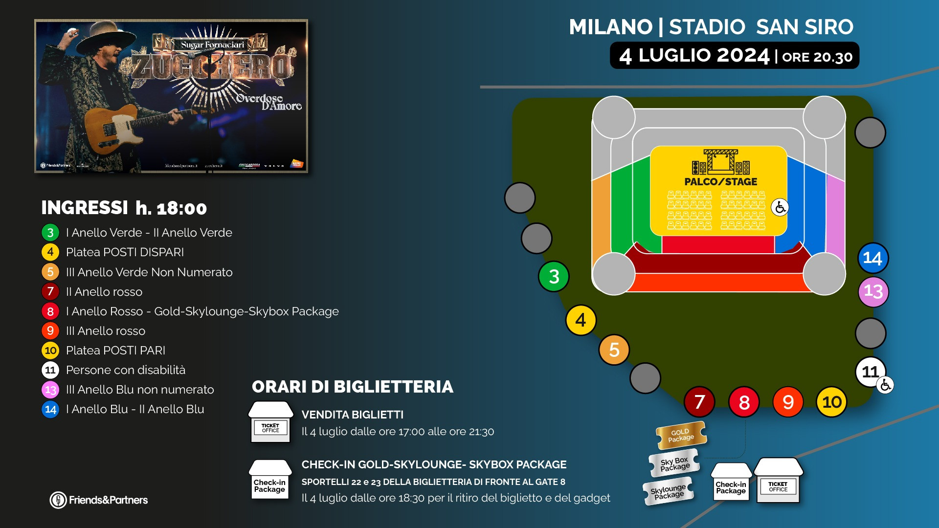 foto ZUCCHERO | SAN SIRO 4 LUGLIO - INFORMAZIONI UTILI