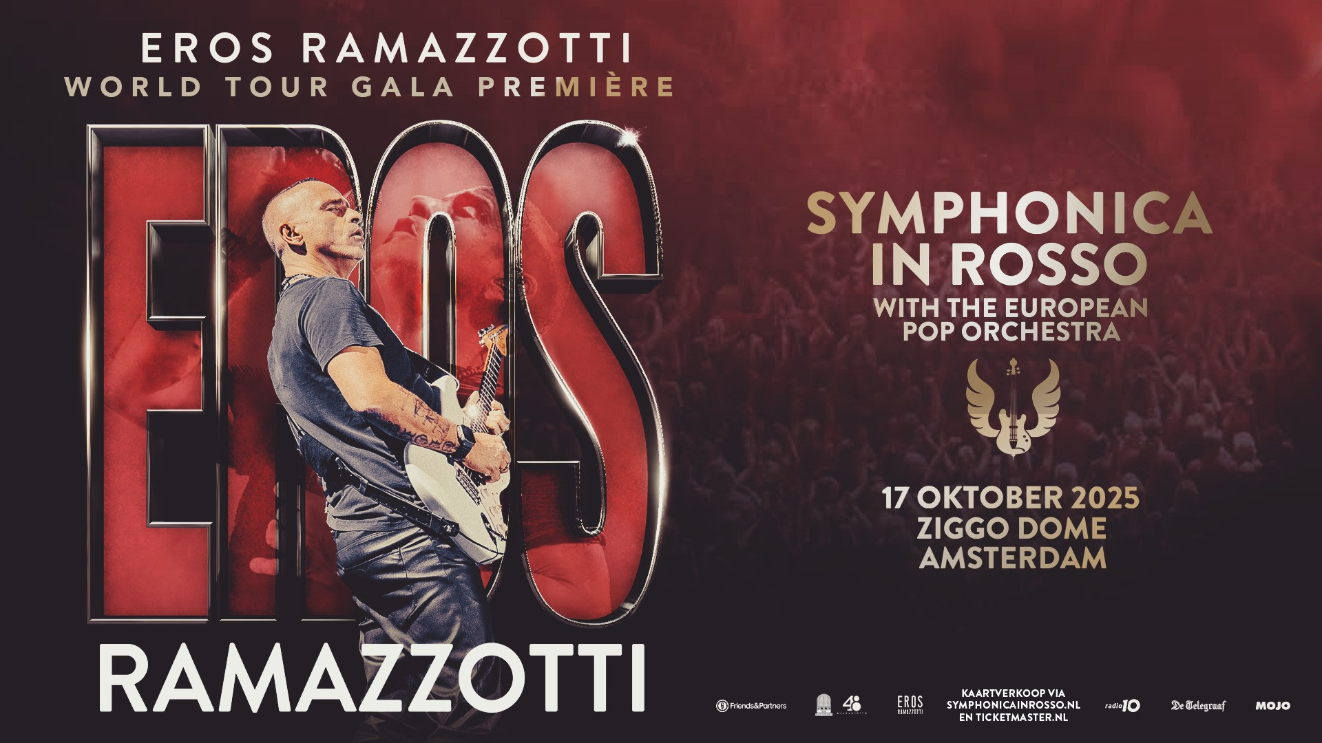 foto EROS RAMAZZOTTI ANNUNCIA UN EVENTO IRRIPETIBILE "WORLD TOUR GALA PREMIÈRE" IL 17 OTTOBRE 2025