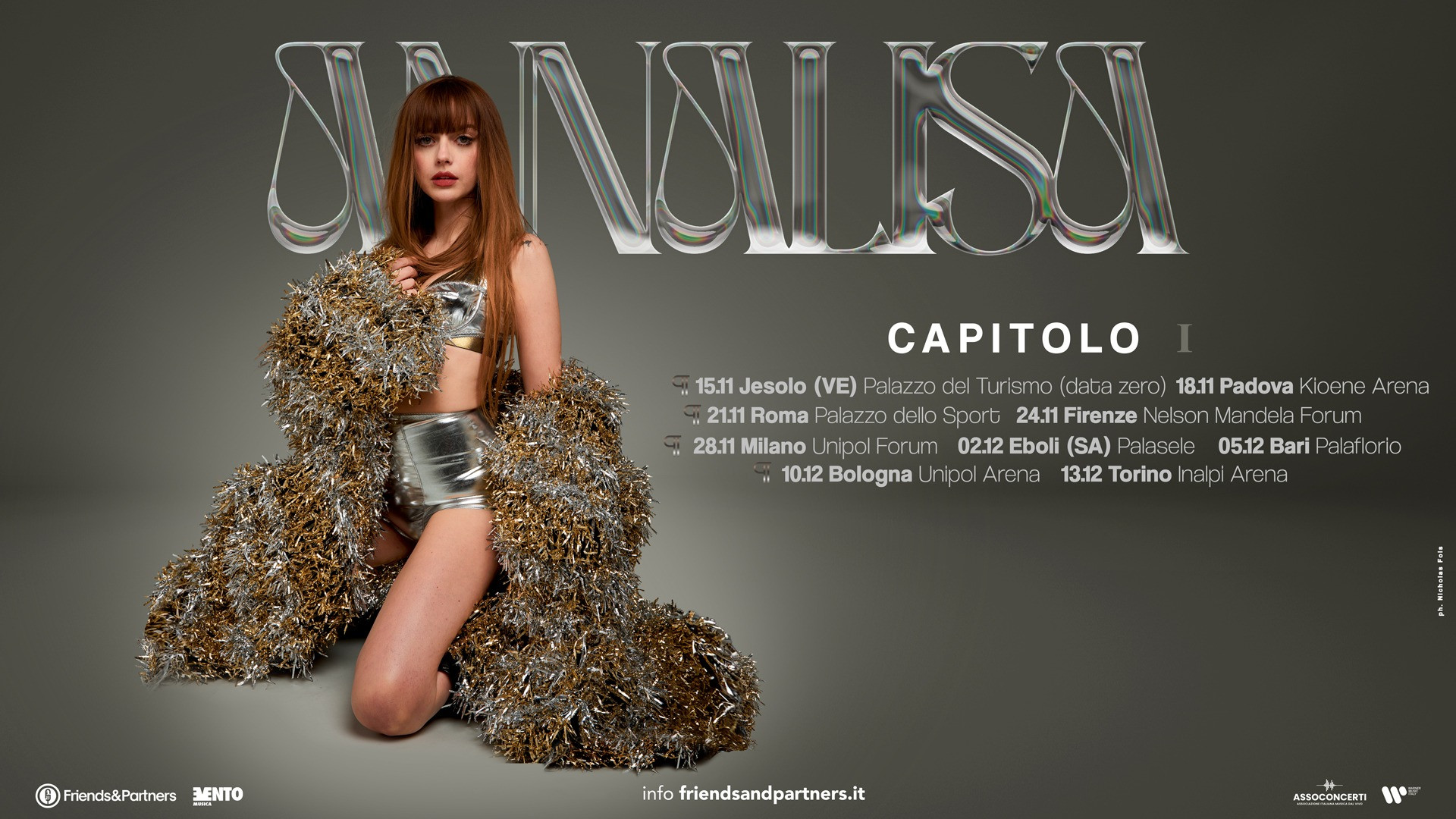 foto ANNALISA | ANNUNCIATO IL TOUR "CAPITOLO Ⅰ" NEI PRINCIPALI PALASPORT ITALIANI