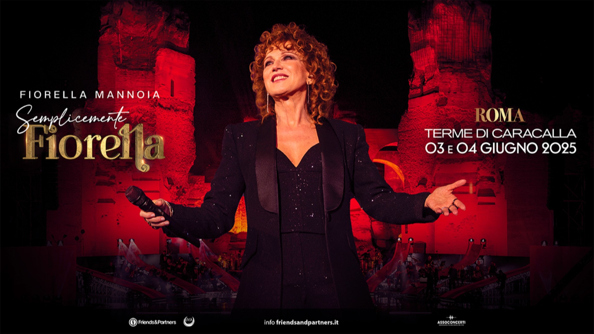 foto FIORELLA MANNOIA | IL 3 E 4 GIUGNO RITORNA ALLE TERME DI CARACALLA DI ROMA “SEMPLICEMENTE FIORELLA”