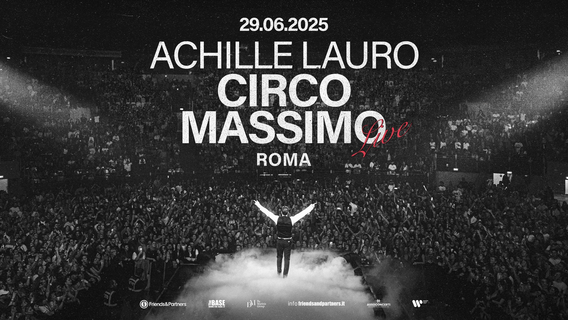 foto ACHILLE LAURO | PER LA PRIMA VOLTA SUL PALCO DEL CIRCO MASSIMO DI ROMA IL 29 GIUGNO 2025