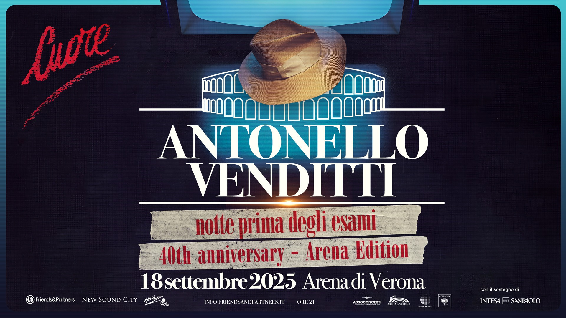foto A. VENDITTI | IL 18 SETTEMBRE  ALL’ARENA DI VERONA LA GRANDE FESTA DI FINE ESTATE