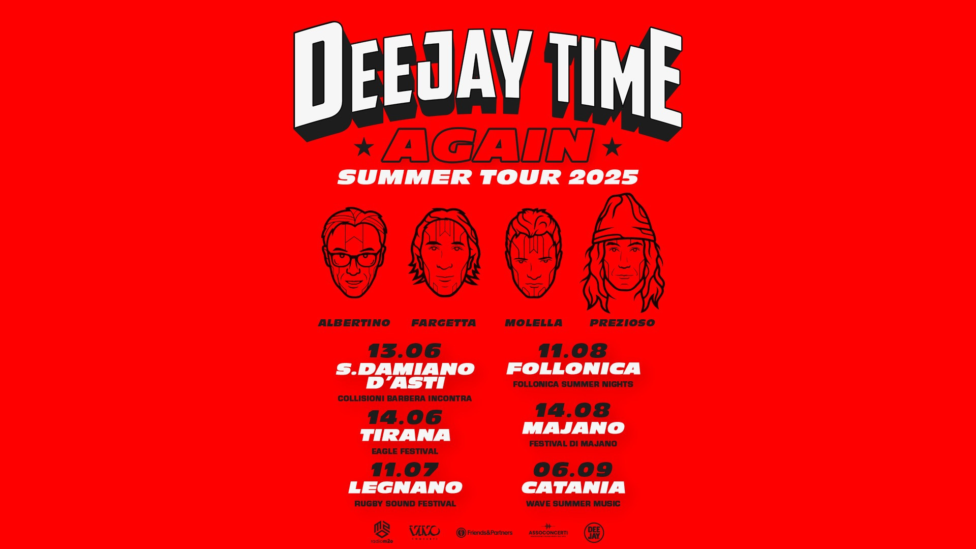 foto DEEJAY TIME- ESTATE 2025 RITORNA CON NUOVE DATE ESTIVE TUTTE DA BALLARE