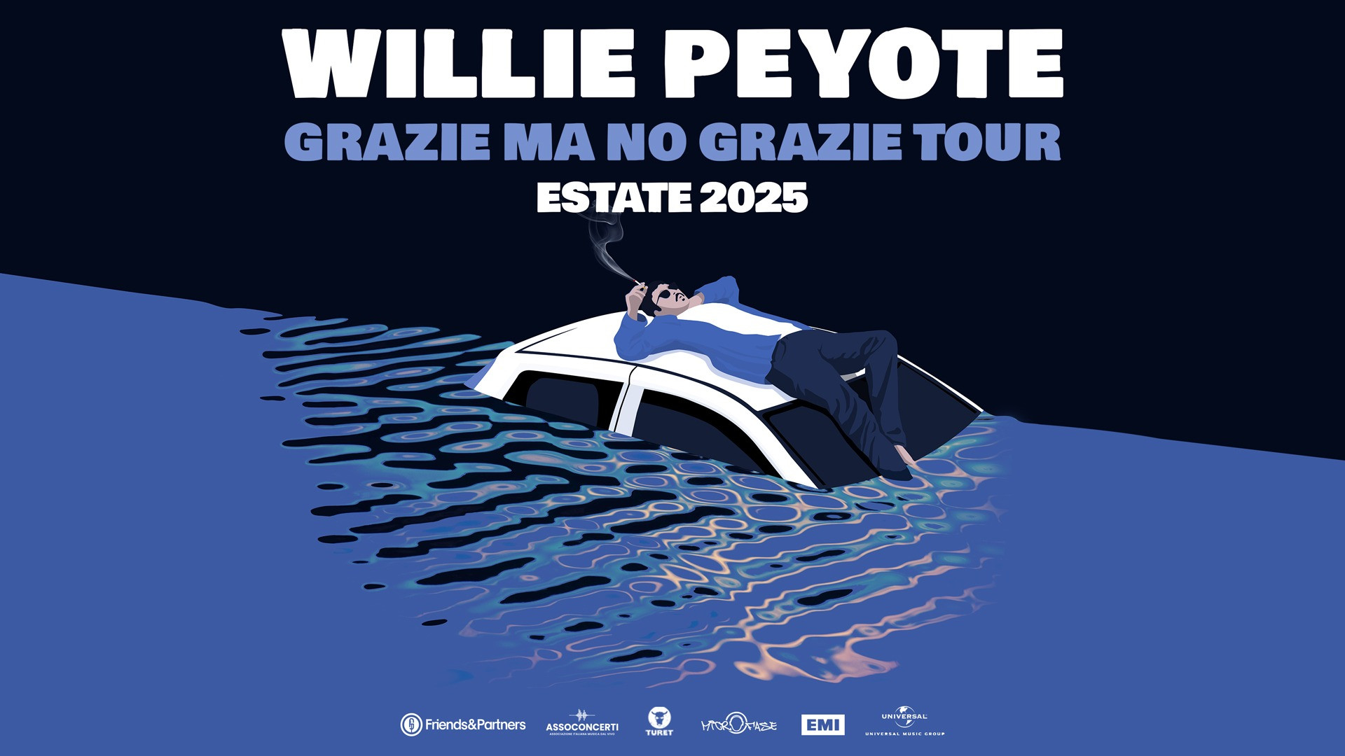 foto “GRAZIE MA NO GRAZIE TOUR - ESTATE 2025” DI WILLIE PEYOTE SI APRIRA' CON UN EVENTO SPECIAL IL 25/06