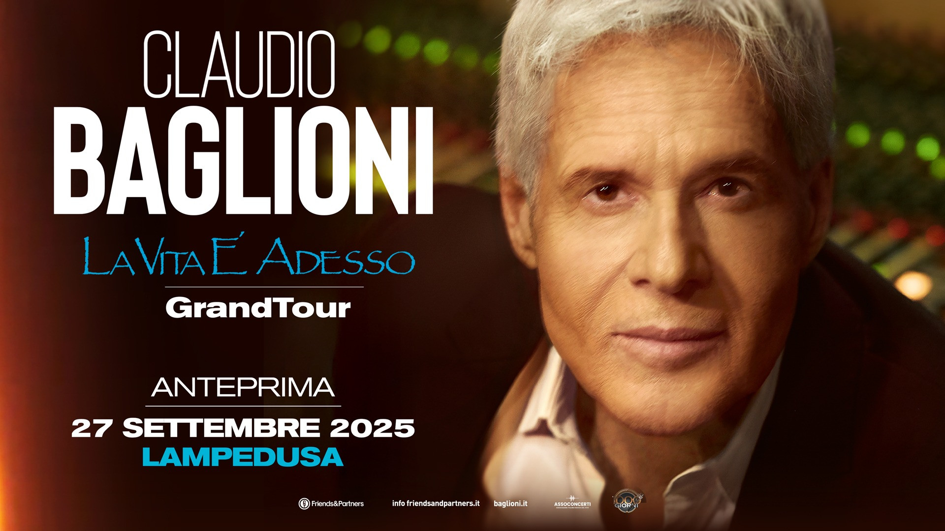 foto CLAUDIO BAGLIONI | ANNUNCIATA L'ANTEPRIMA DEL GRANDTOUR LA VITA È ADESSO
