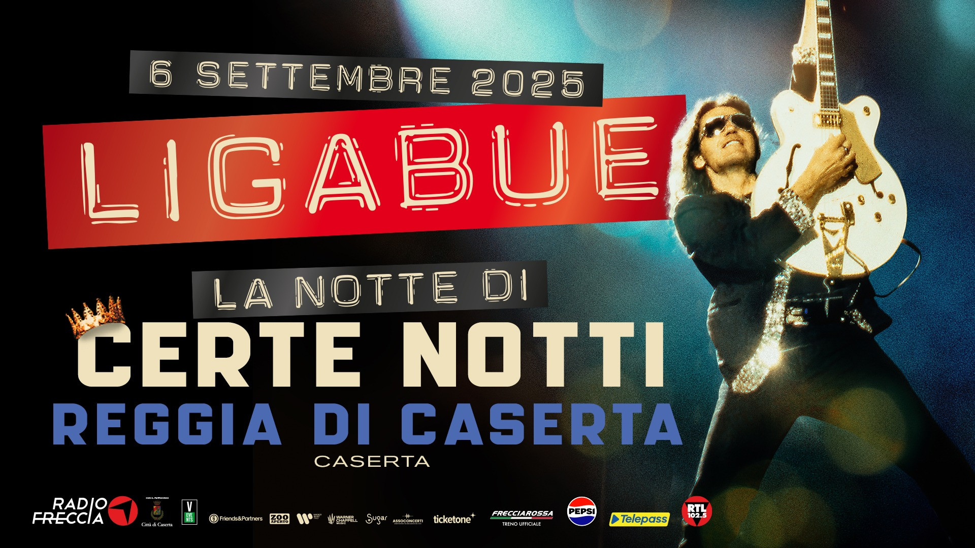 foto LIGABUE | DOMANI ALLA REGGIA DI CASERTA  INIZIA LA GRANDE FESTA DE LA NOTTE DI CERTE NOTTI