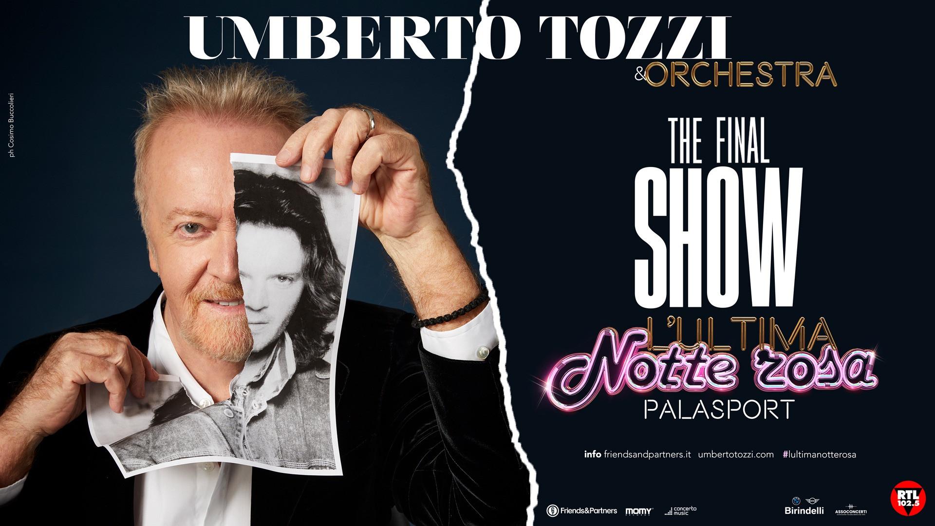 foto UMBERTO TOZZI | L'ADDIO ALLA SCENA LIVE CON LE ULTIME DATE DE "L’ULTIMA NOTTE ROSA THE FINAL SHOW"