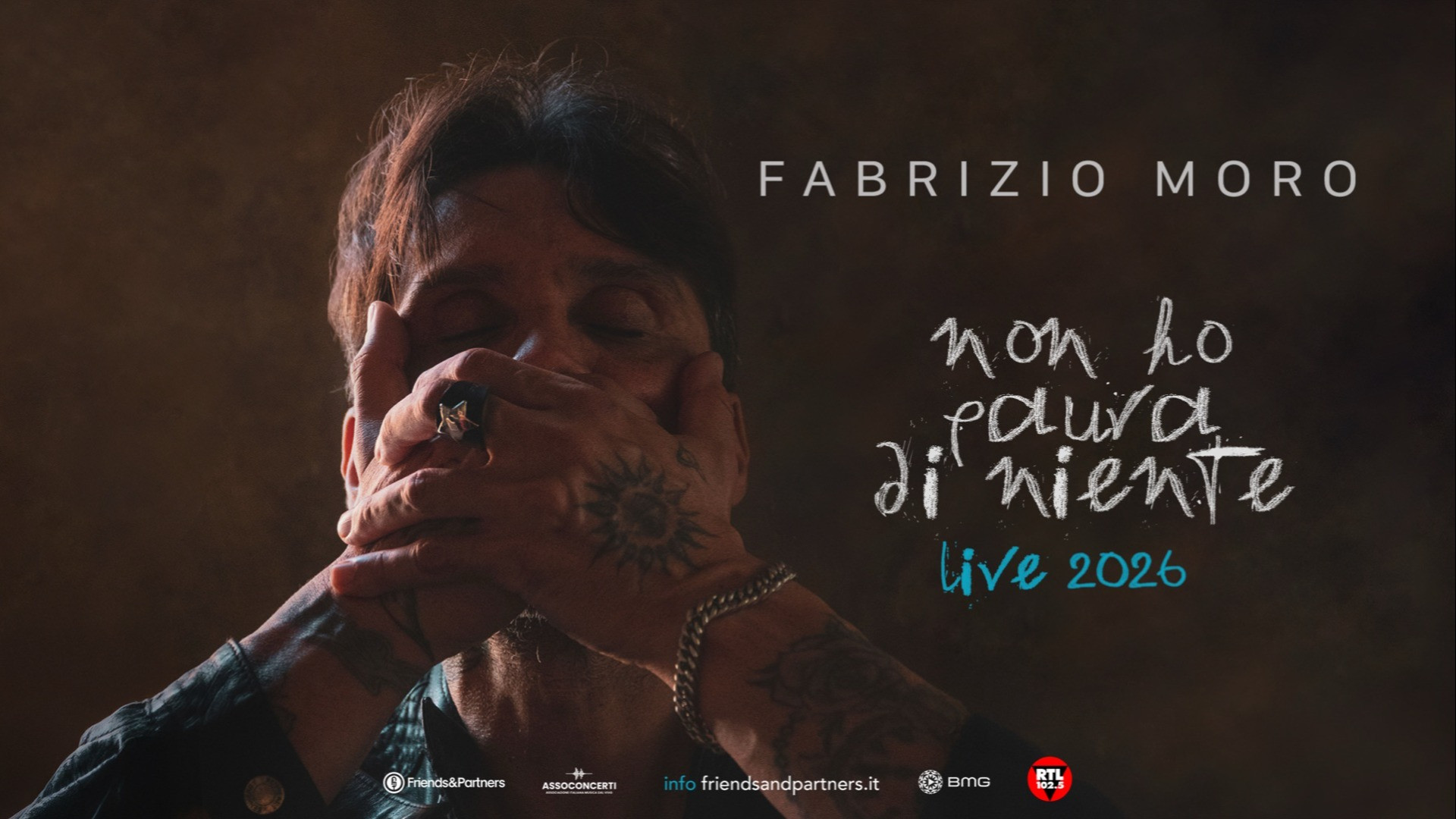 foto FABRIZIO MORO | NEL 2026 TORNA LIVE CON IL TOUR NON HO PAURA DI NIENTE LIVE 2026