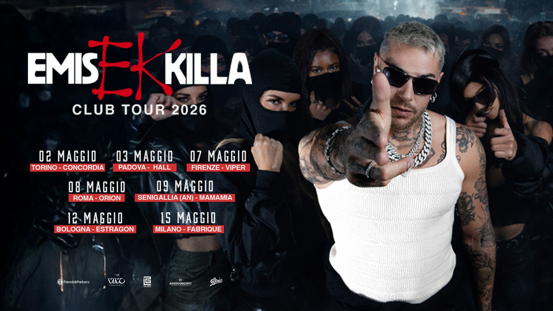 foto EMIS KILLA | ANNUNCIA IL 'CLUB TOUR 2026'
