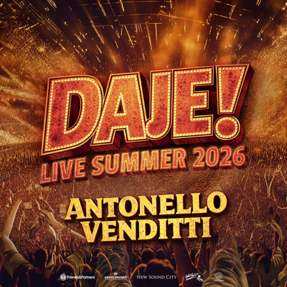 foto A. VENDITTI | TORNA IN TOUR NELLE PIÙ SUGGESTIVE LOCATION D’ITALIA CON “DAJE! LIVE SUMMER 2026”