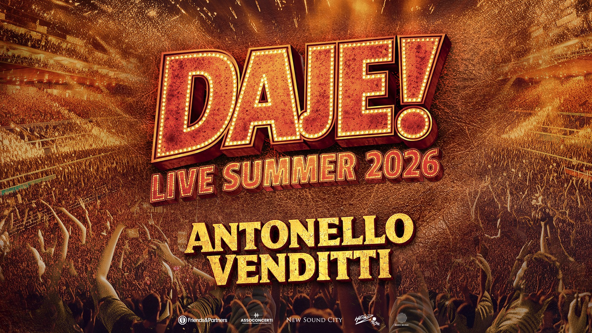 foto A. VENDITTI | TORNA IN TOUR NELLE PIÙ SUGGESTIVE LOCATION D’ITALIA CON “DAJE! LIVE SUMMER 2026”