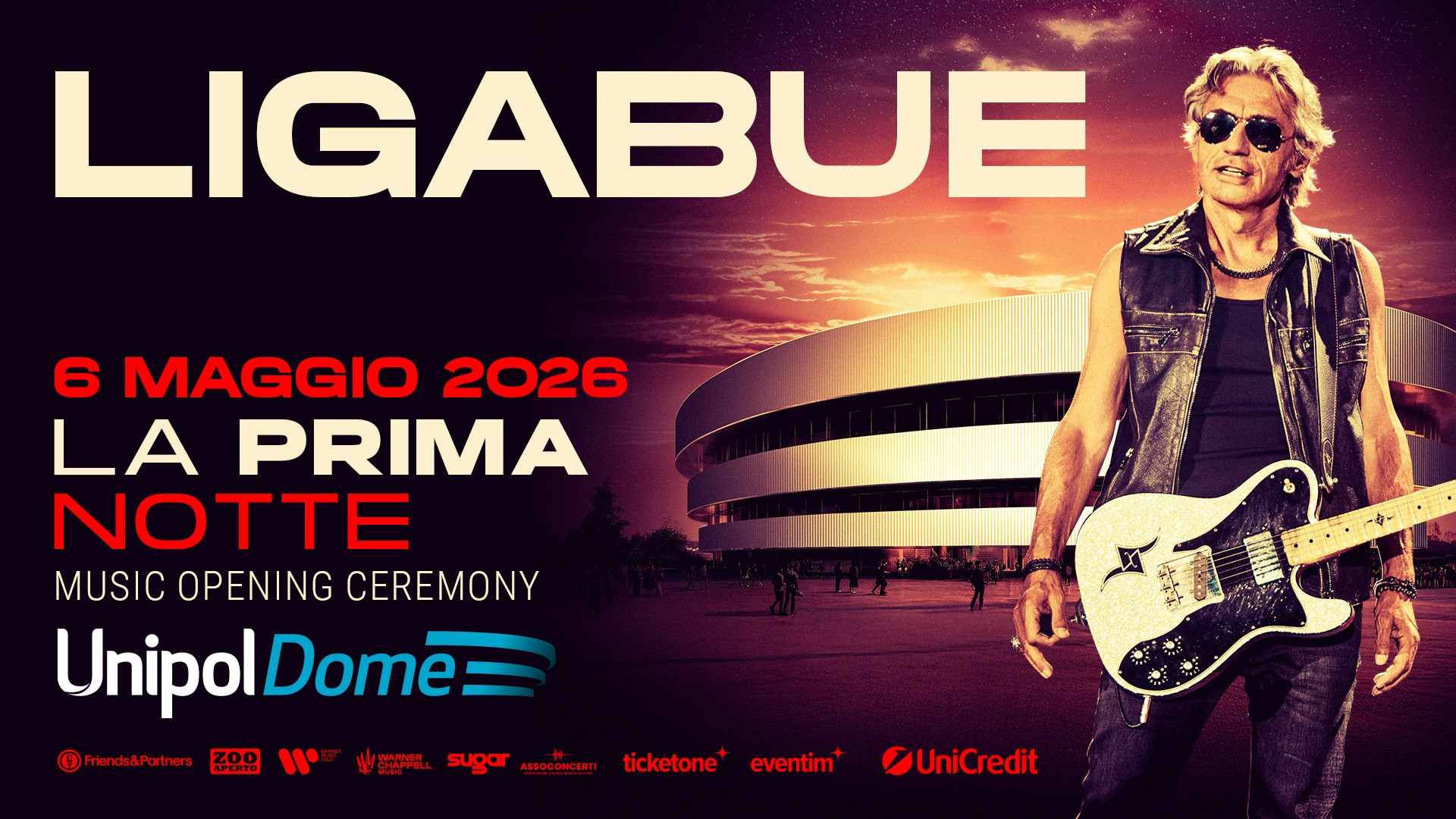 foto LIGABUE | GRANDE SUCCESSO PER "LA PRIMA NOTTE" CHE HA INAUGURATO L’UNIPOL DOME DI MILANO