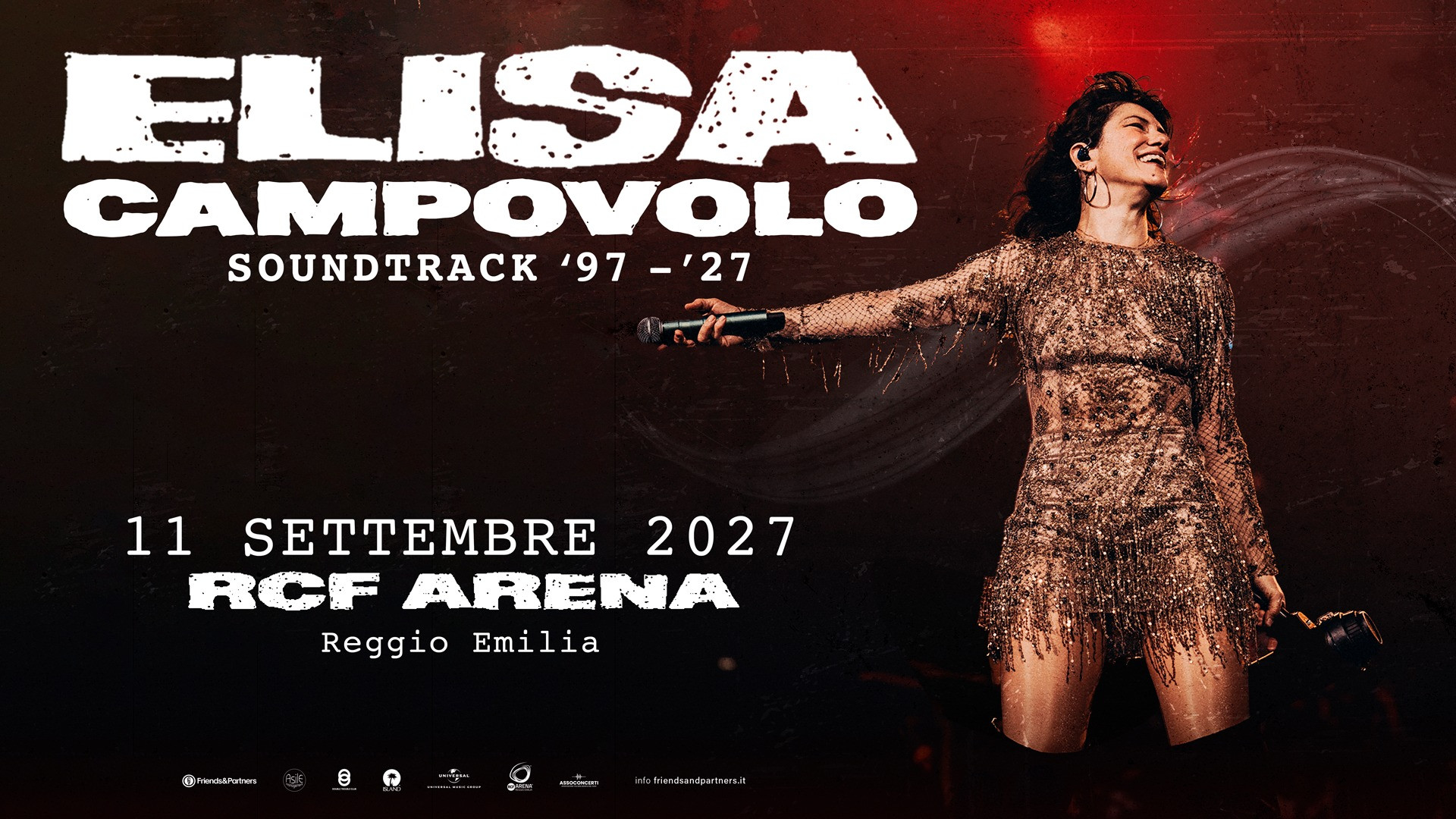 foto ELISA | FESTEGGIA 30 ANNI DI CARRIERA A CAMPOVOLO:  SABATO 11 SETTEMBRE 2027