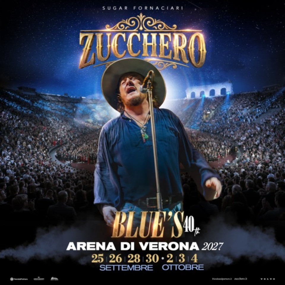 foto ZUCCHERO ANNUNCIA BLUE'S 40TH CON 7 DATE ALL'ARENA DI VERONA NEL 2027