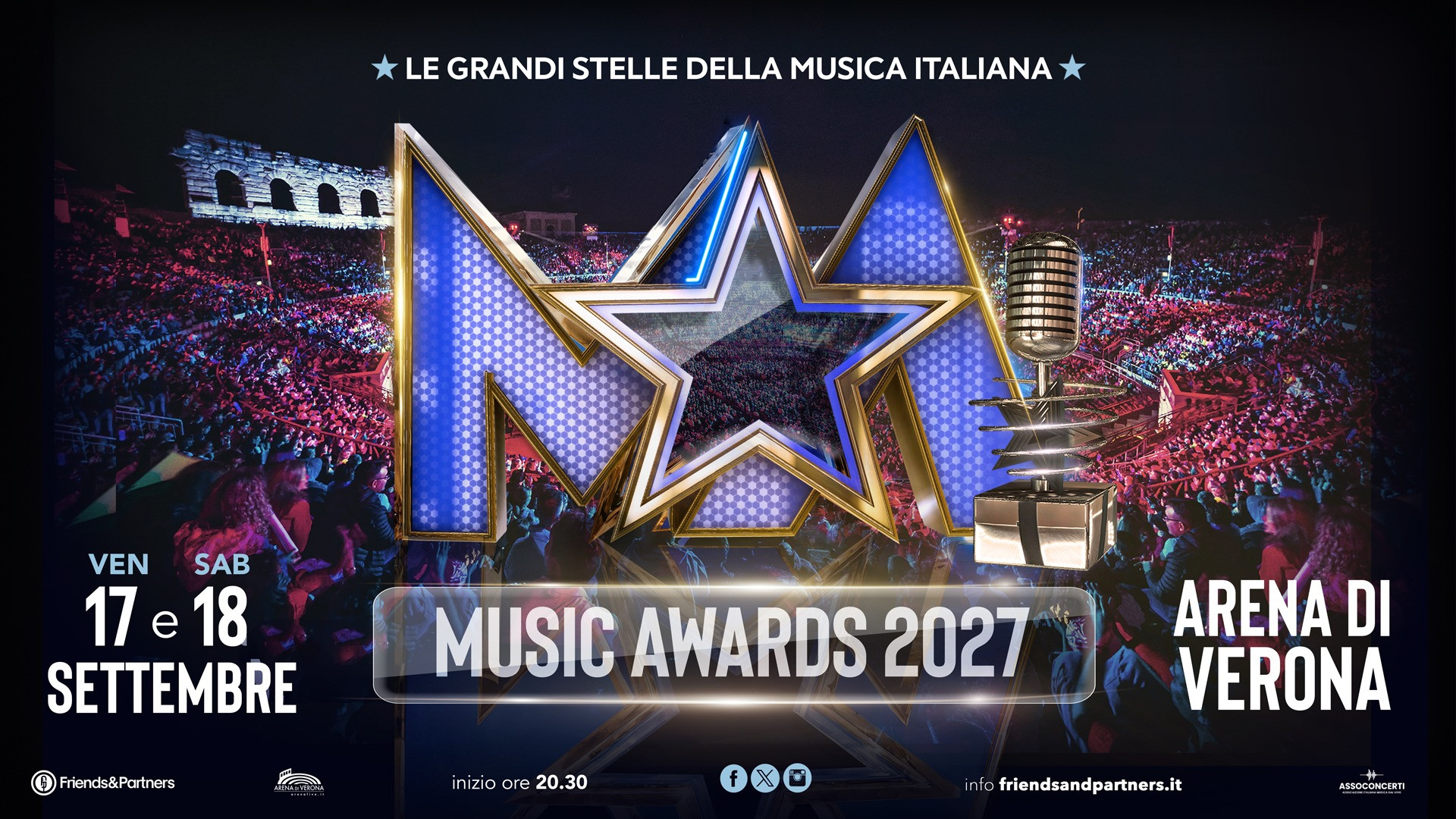 foto MUSIC AWARDS 2027 | ANNUNCIATE LE DATE DELL'EDIZIONE 2027